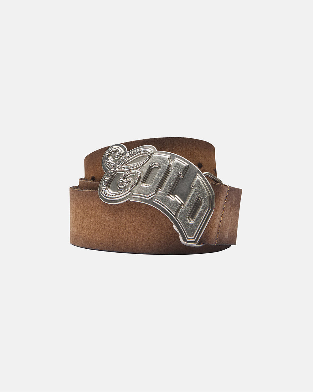 VARSITY LEATHER BELT BROWN MIX
