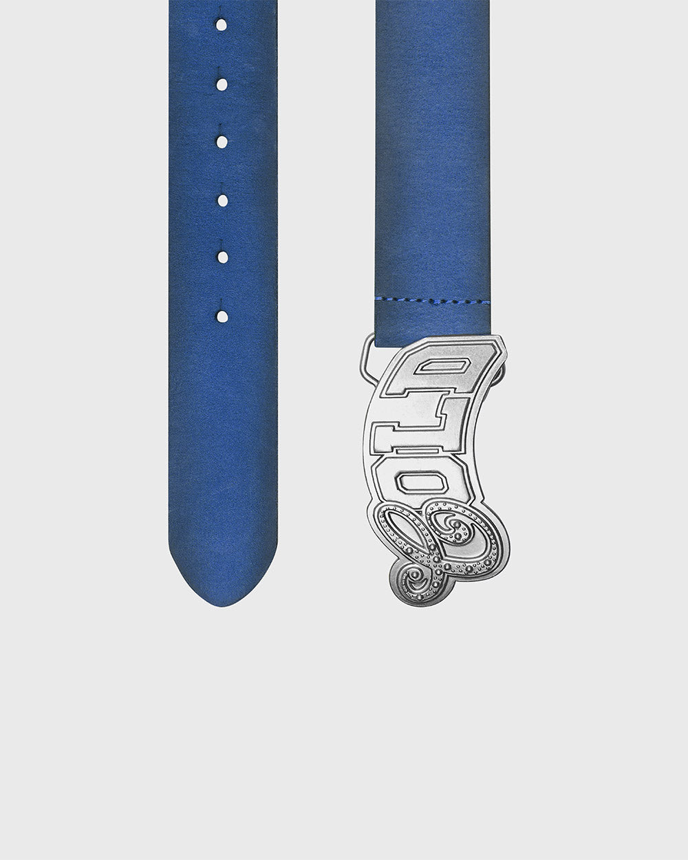 VARSITY LEATHER  BELT BLUE MIX