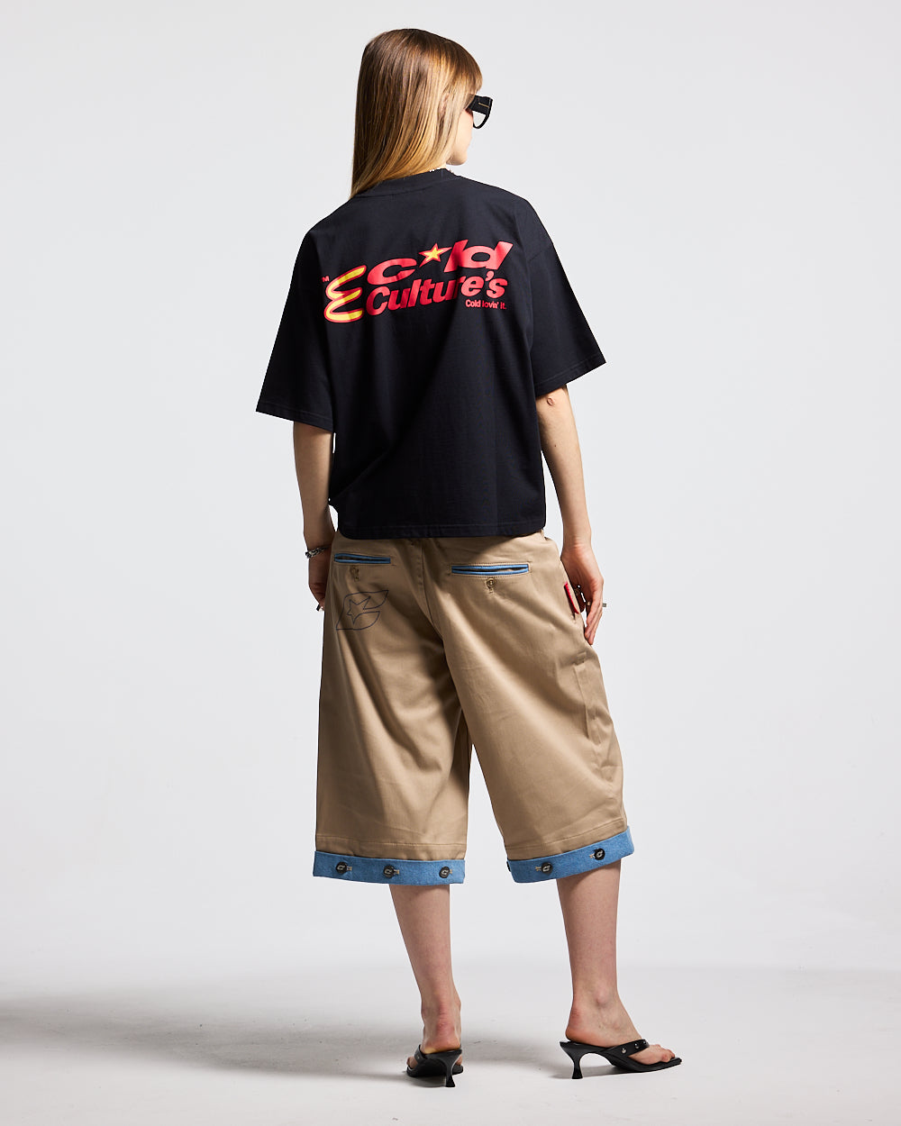 DOUBLE WAIST SUIT JORTS BEIGE