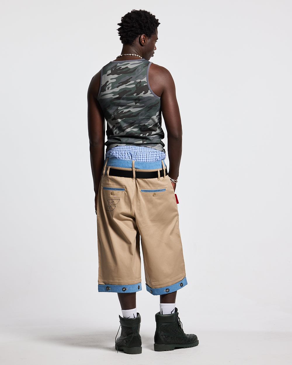 DOUBLE WAIST SUIT JORTS BEIGE
