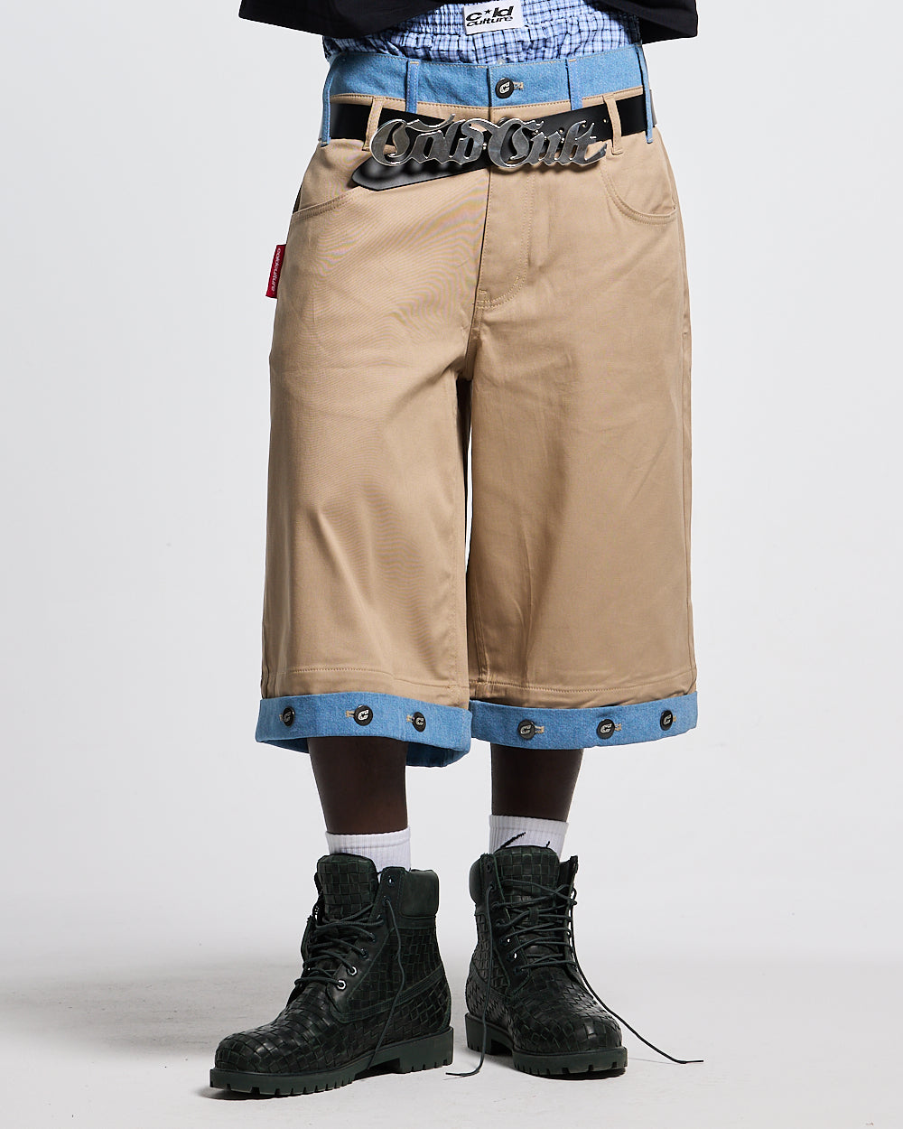 DOUBLE WAIST SUIT JORTS BEIGE