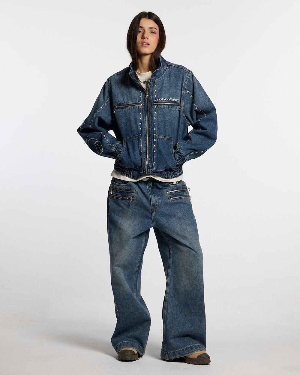 2010 DENIM PANTS BLUE DENIM - Cold Culture #woman