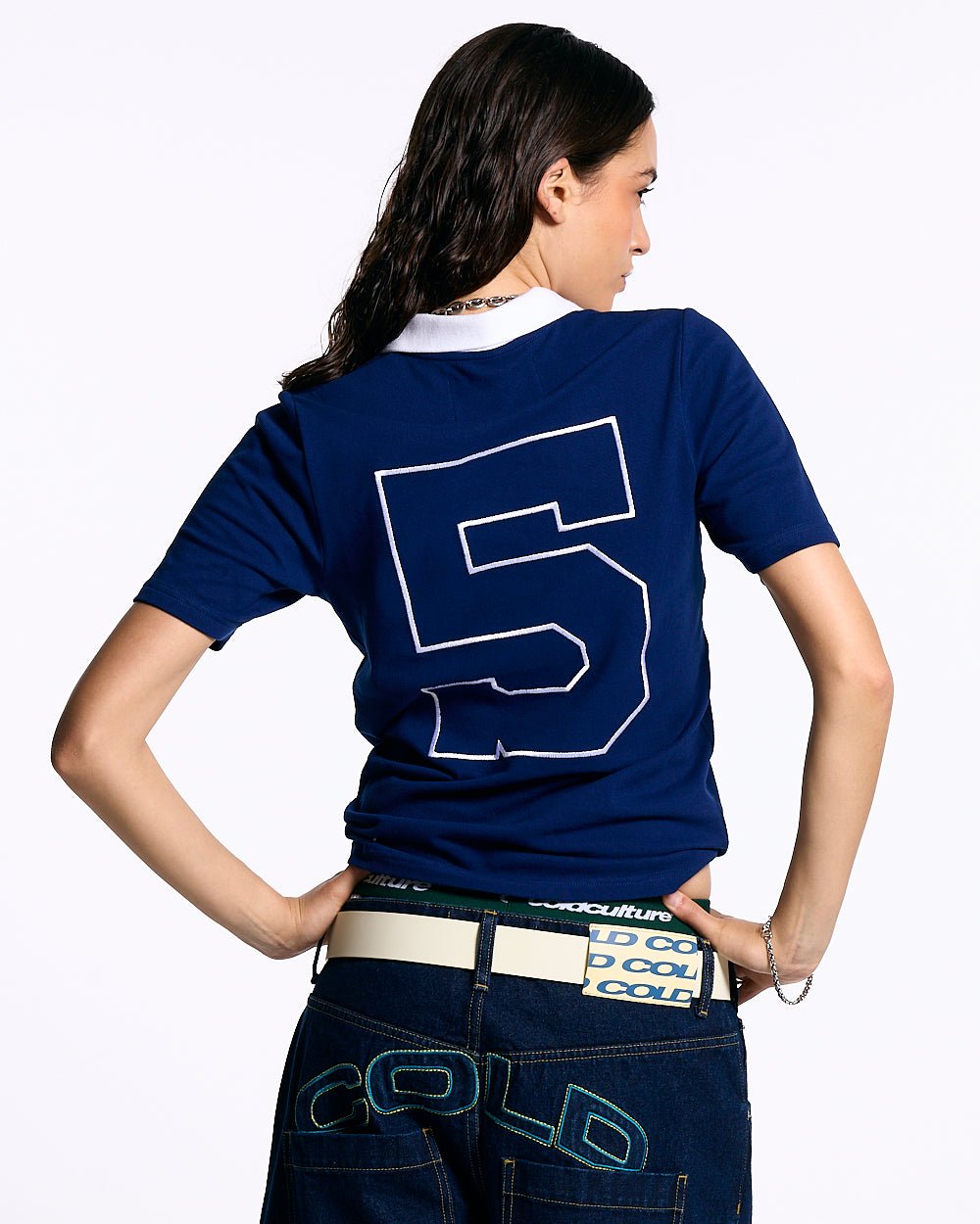 5th AURA SLIM POLO DARK BLUE - COLD CULTURE