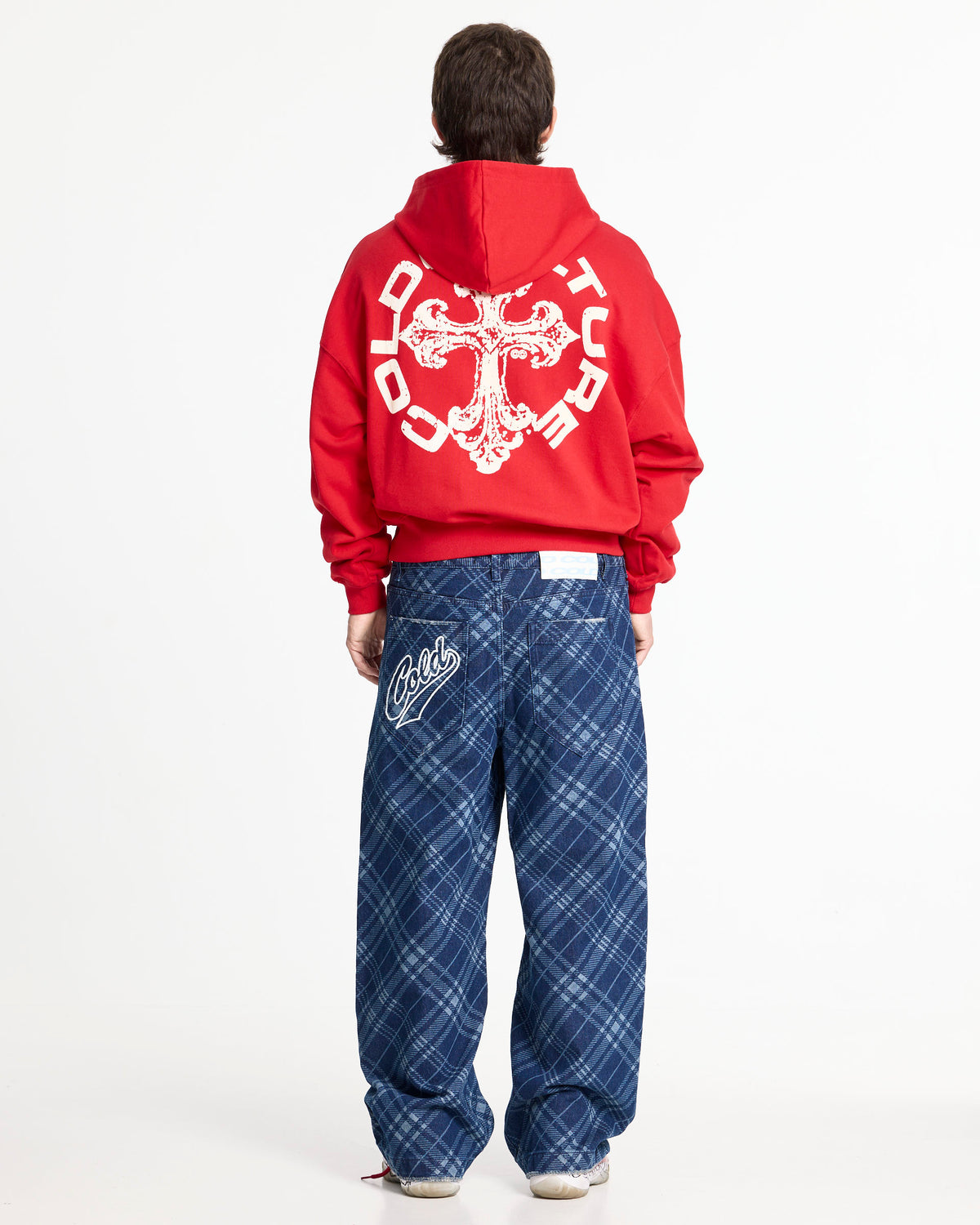 DISCHARGE HOODIE RED - Cold Culture