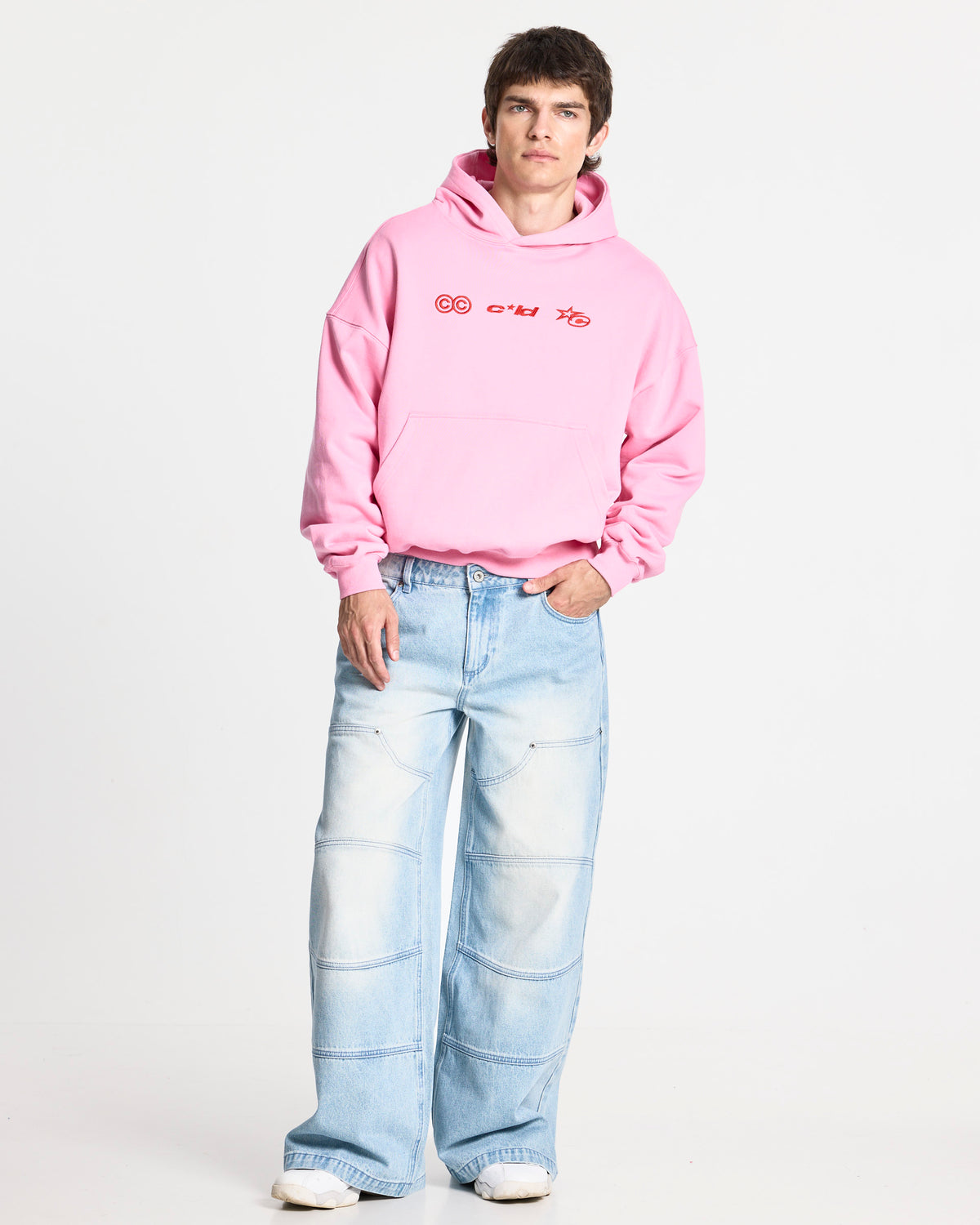 VERTICAL HOODIE PINK - Cold Culture