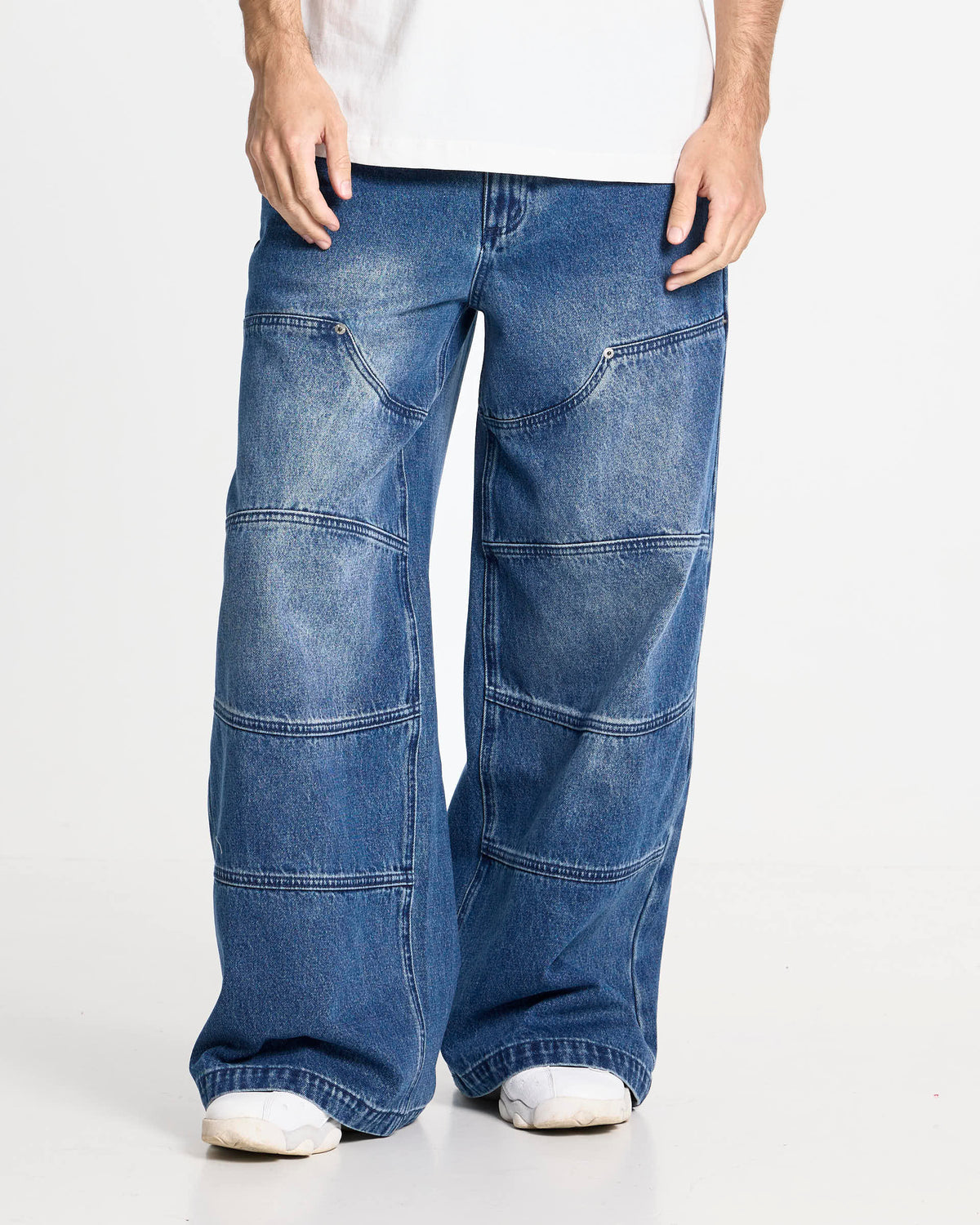 VERA LOOSE PANTS MID BLUE