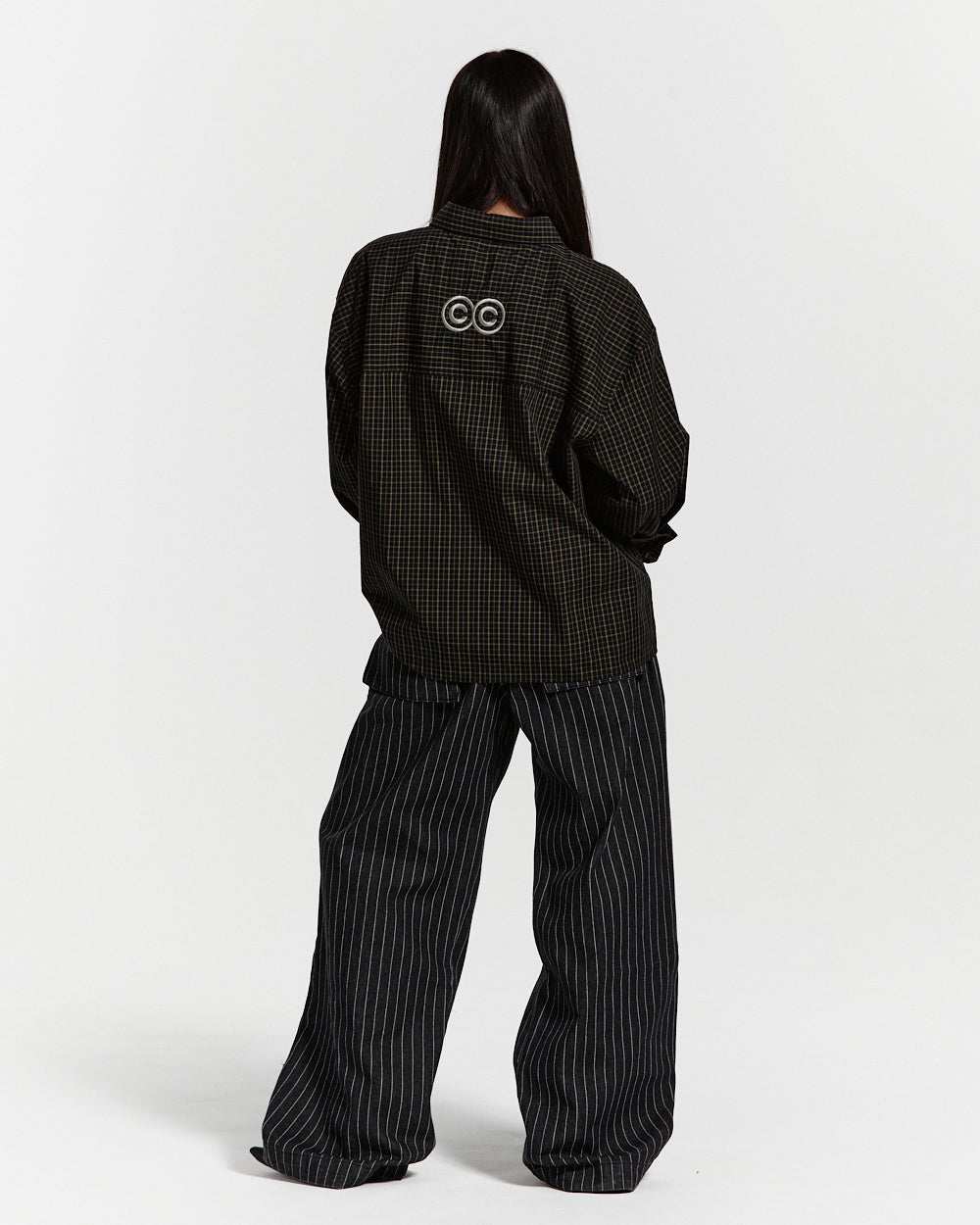 STRIPES CASINO V1 PANTS BLACK DENIM