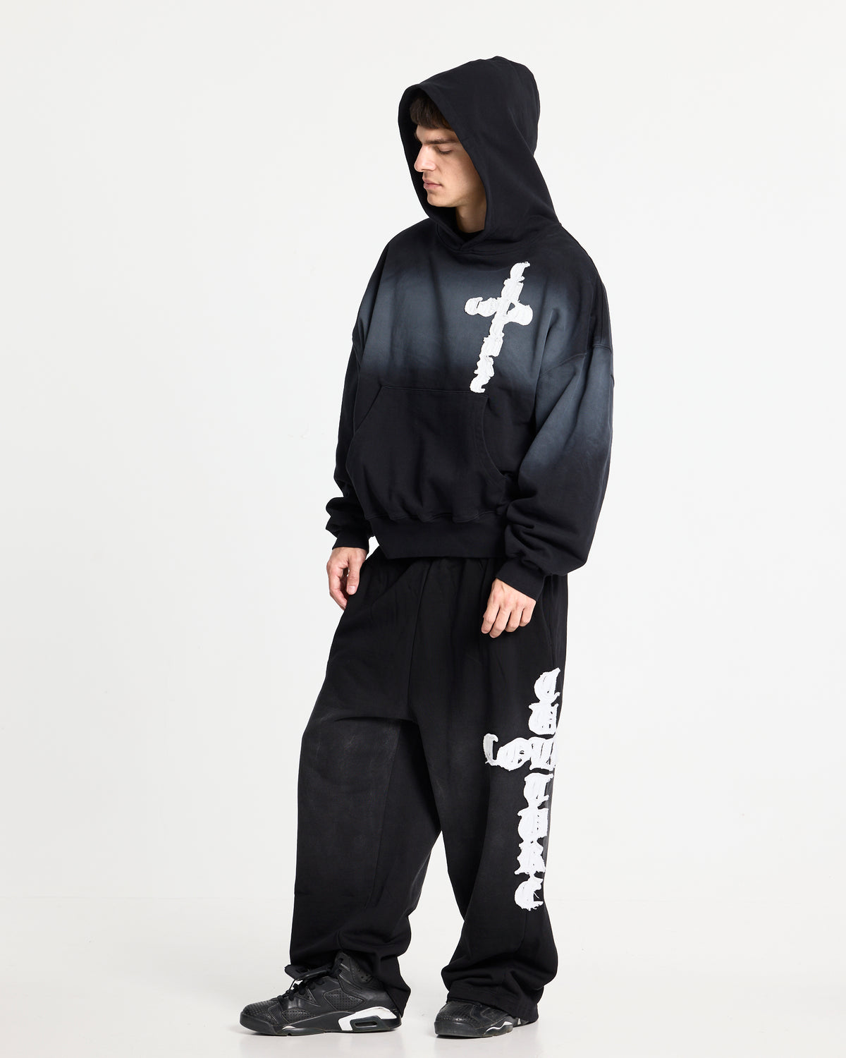 CROSSED HOODIE BLACK - Cold Culture #man