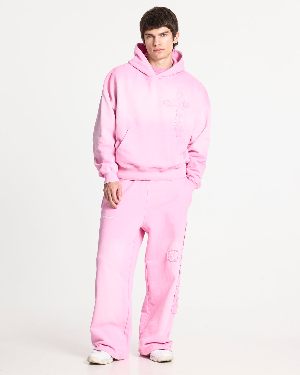 CROSSED HOODIE PINK - Cold Culture #man