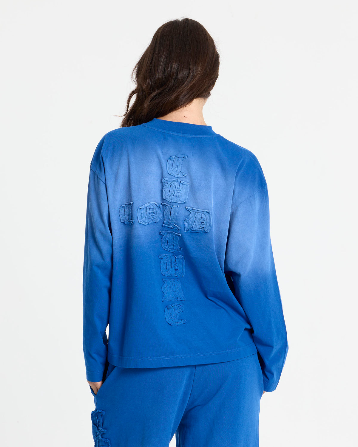CROSSED LONGSLEEVE BLUE - Cold Culture #woman