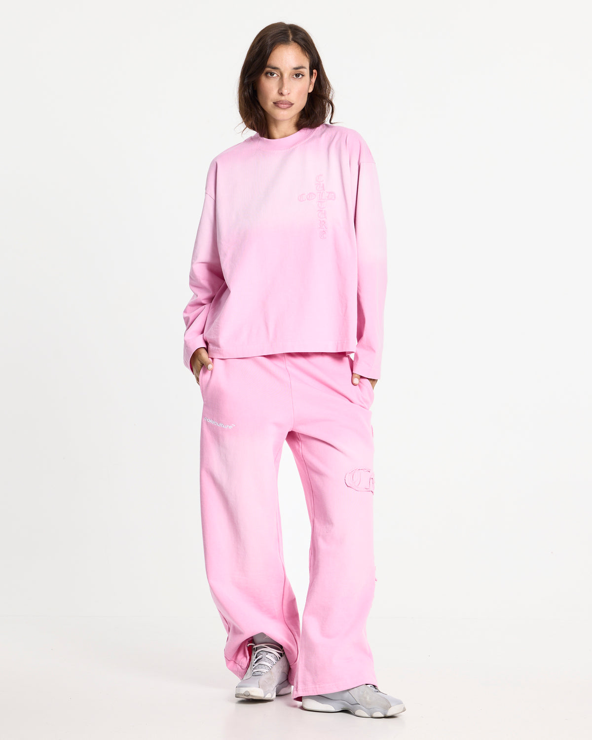CROSSED LONGSLEEVE PINK - Cold Culture #woman