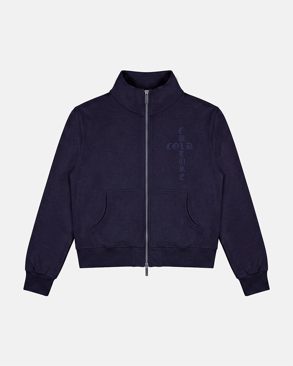 CROSSED ZIP HOODIE WOMAN NAVY