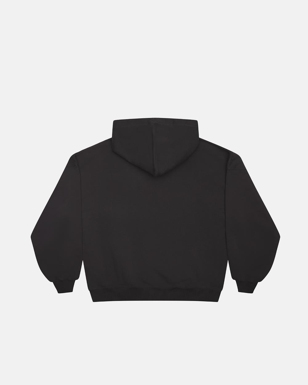 CURVED FRONT HOODIE BLACK
