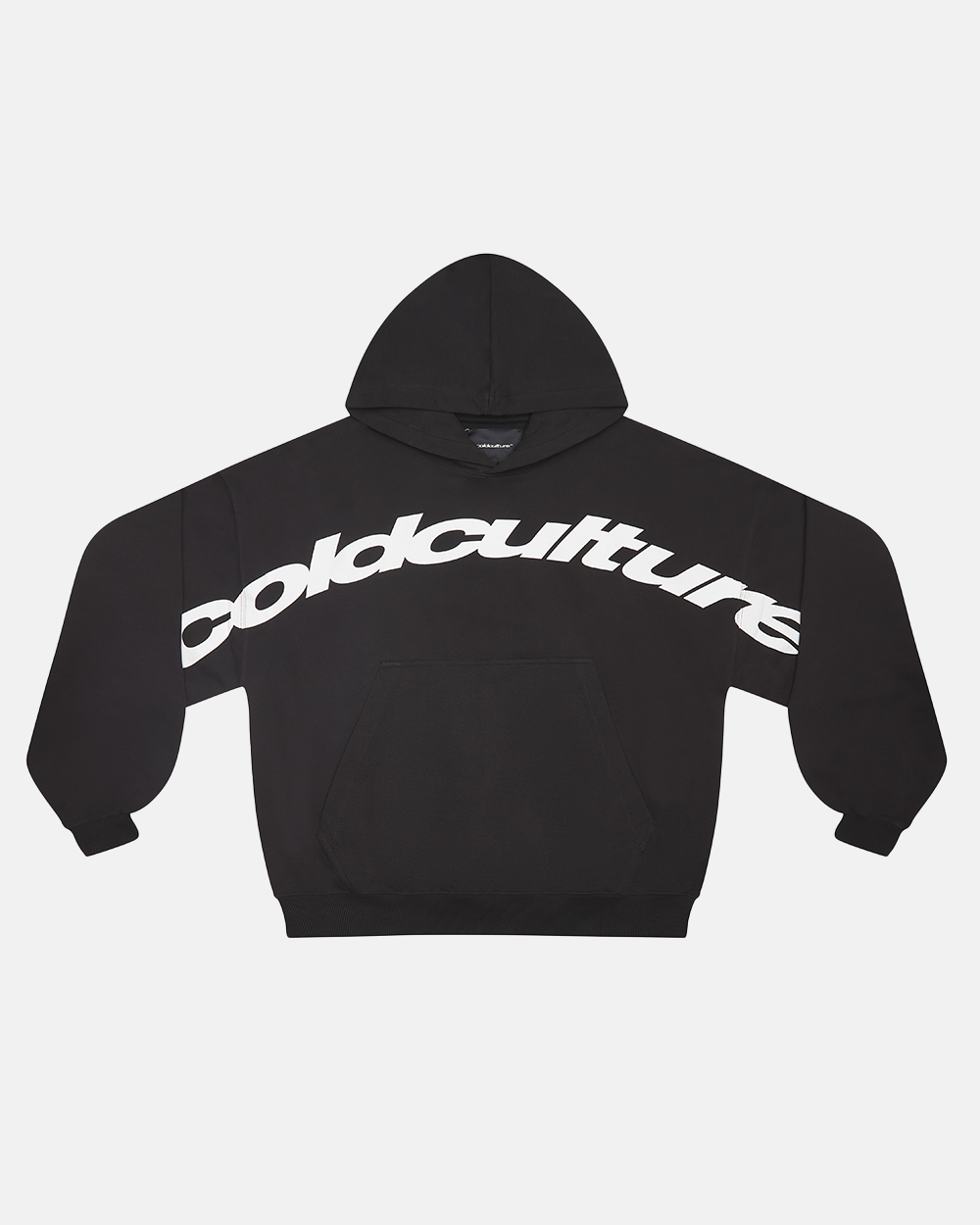 CURVED FRONT HOODIE BLACK