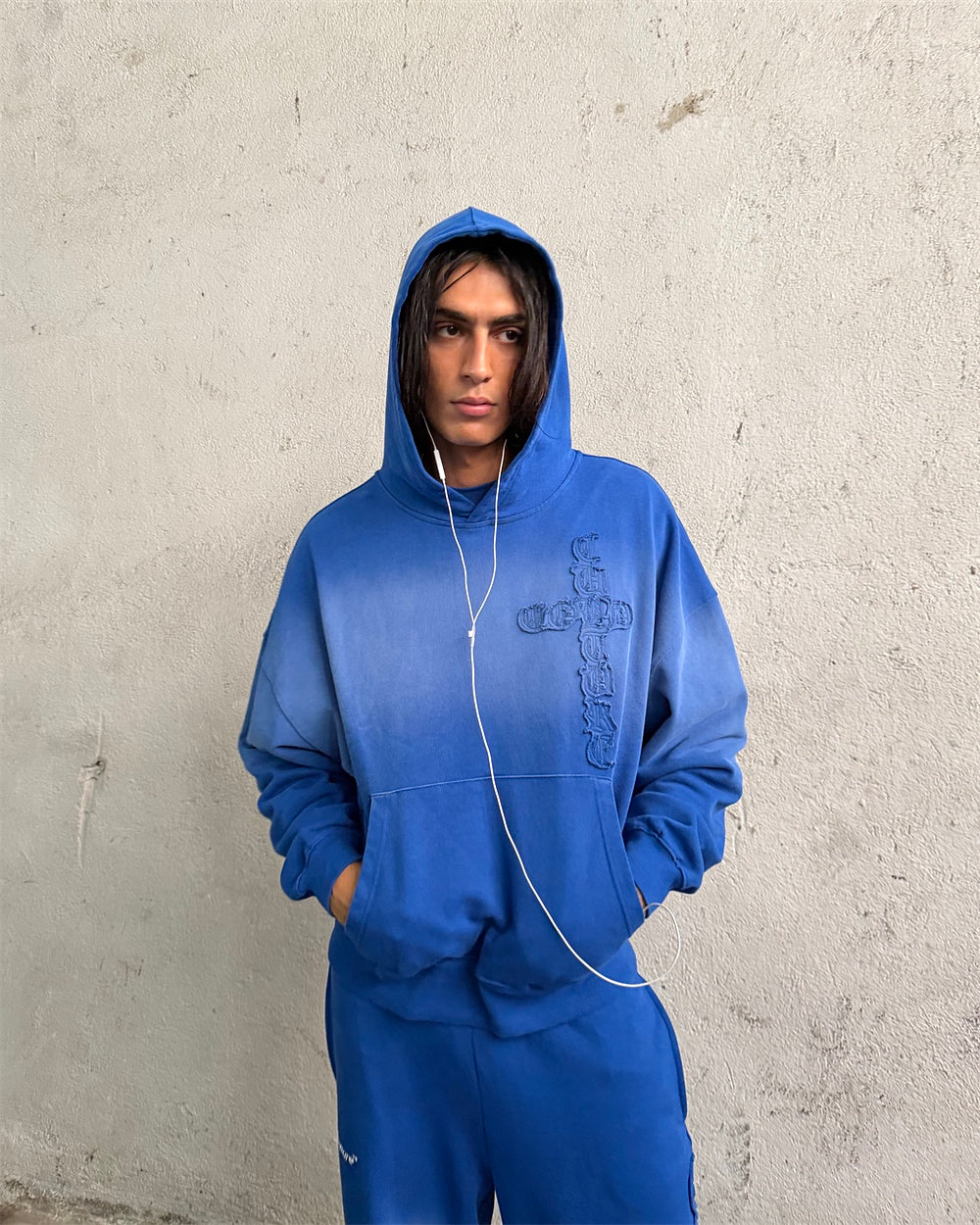 CROSSED HOODIE BLUE