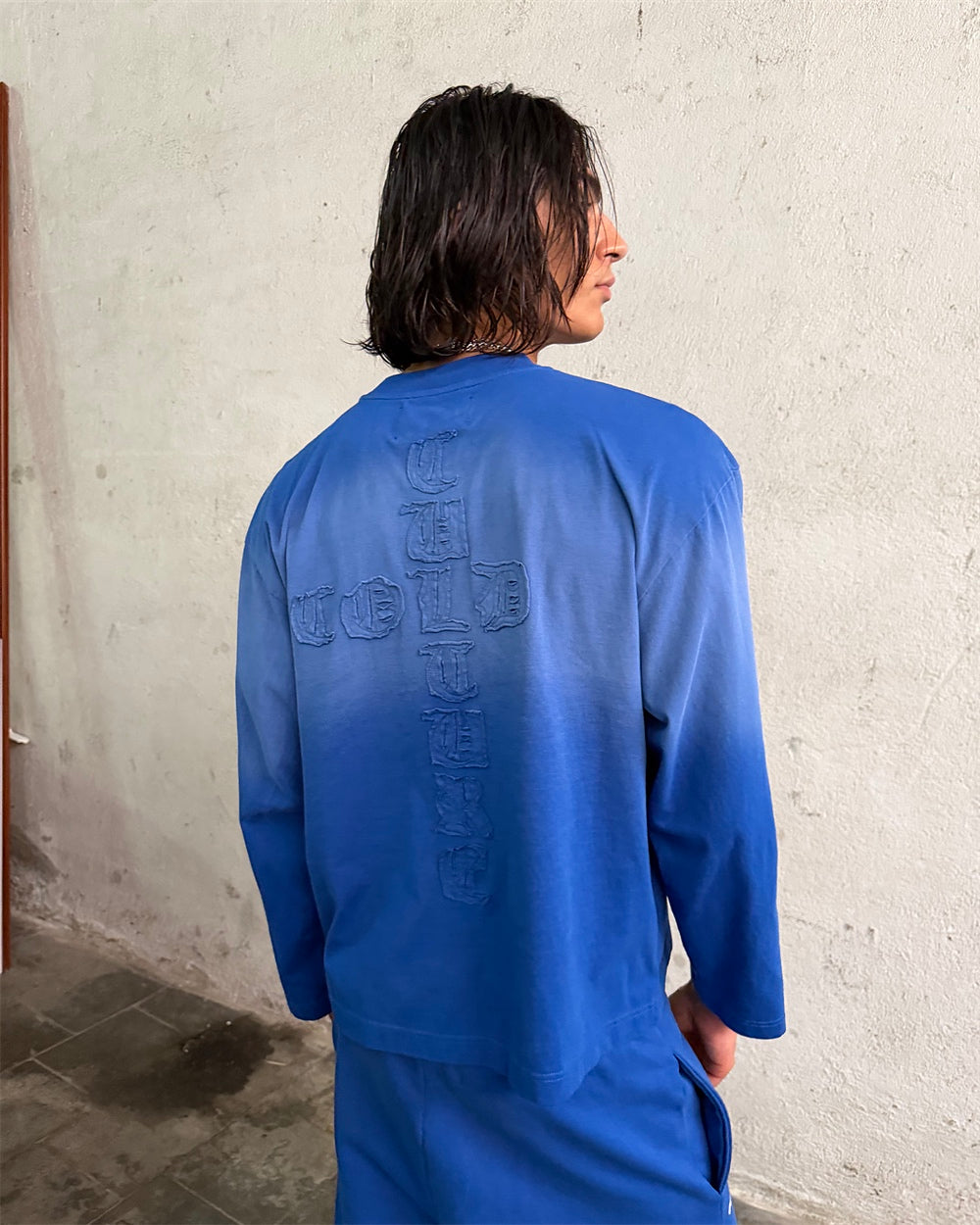 CROSSED LONGSLEEVE BLUE