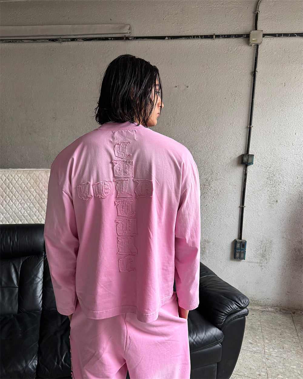CROSSED LONGSLEEVE PINK