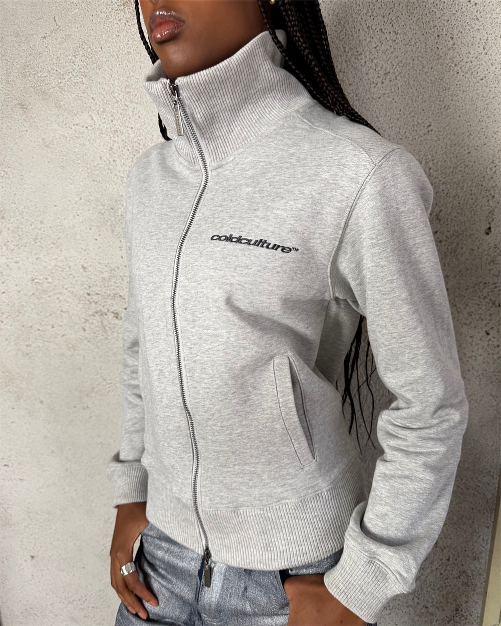 FIVE ZIP JACKET HEATHER GREY