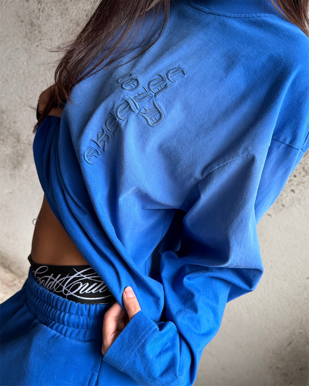 CROSSED LONGSLEEVE BLUE