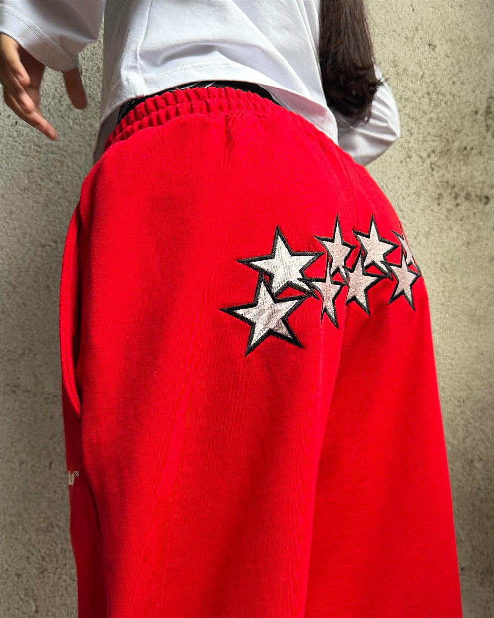 STARS SWEATPANTS RED
