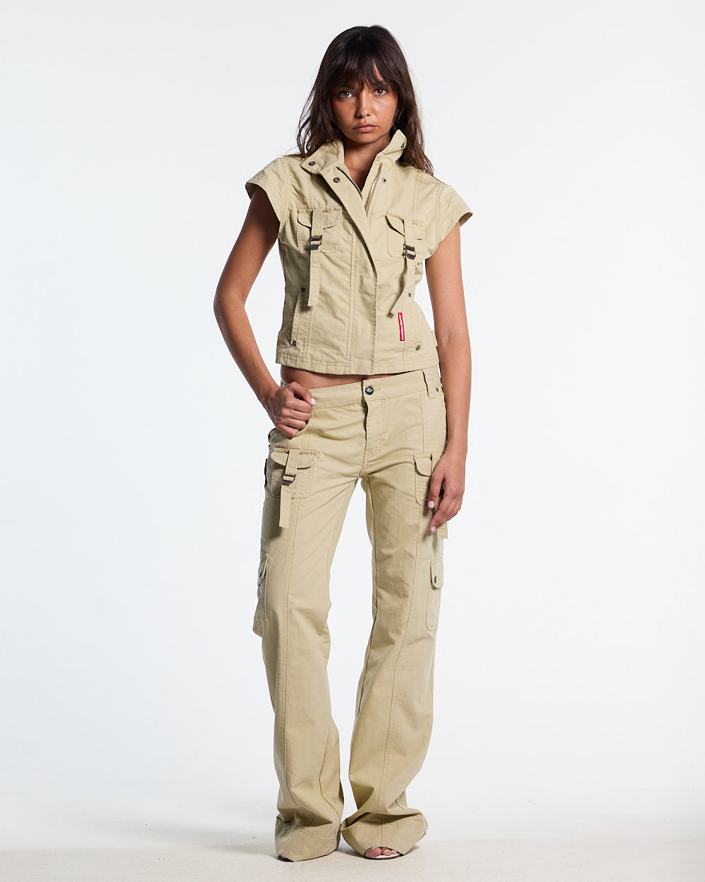 ARMY SCRIPT SHIRT MILITARY GREEN