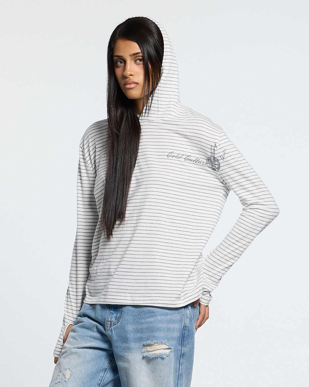 POSTAL HOODED LONGSLEEVE WHITE