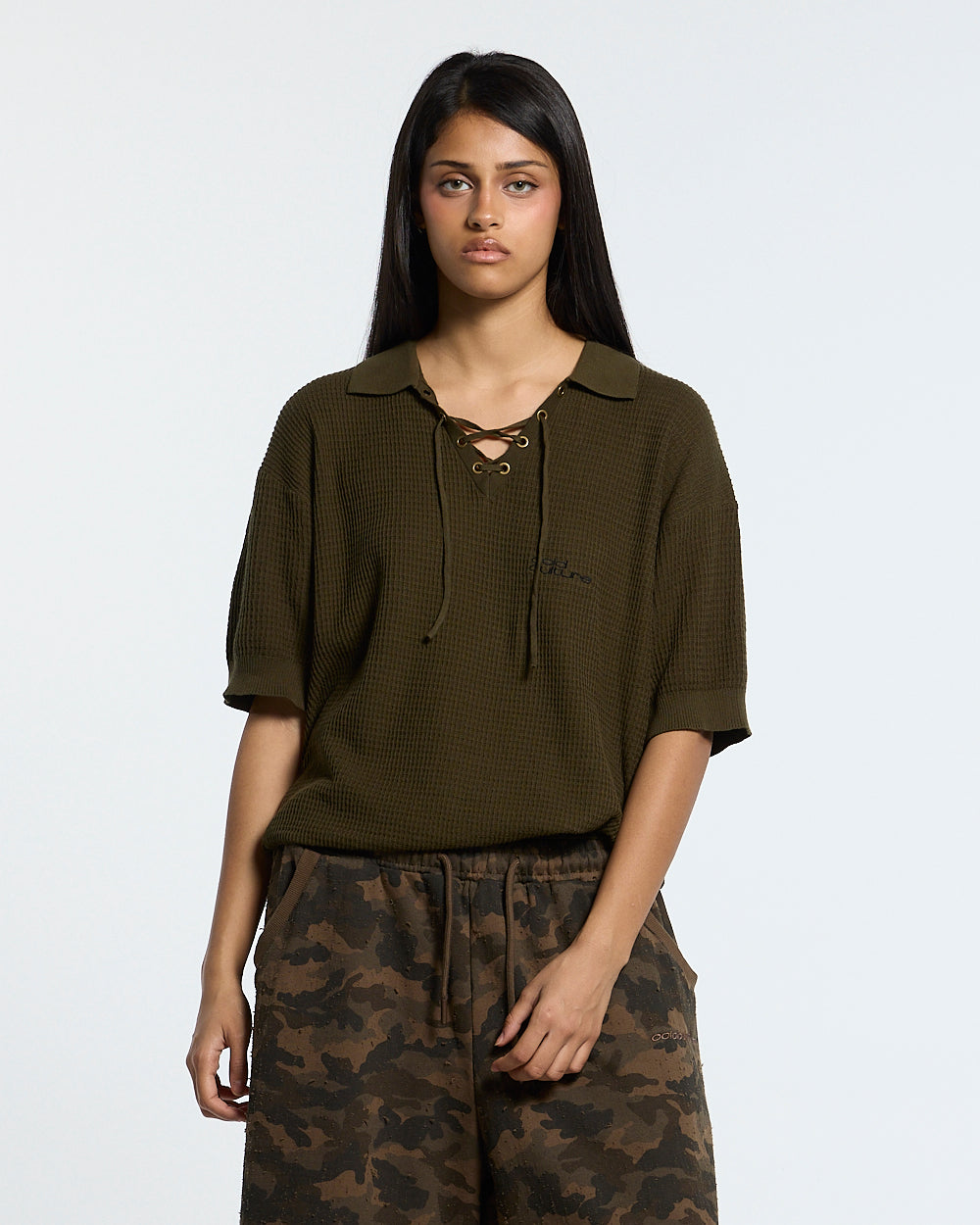 SPARROW KNIT POLO GREEN