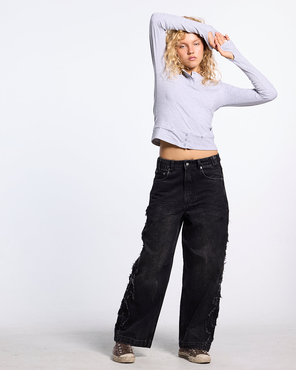 FRAME LONGSLEEVE WOMAN HEATHER GREY