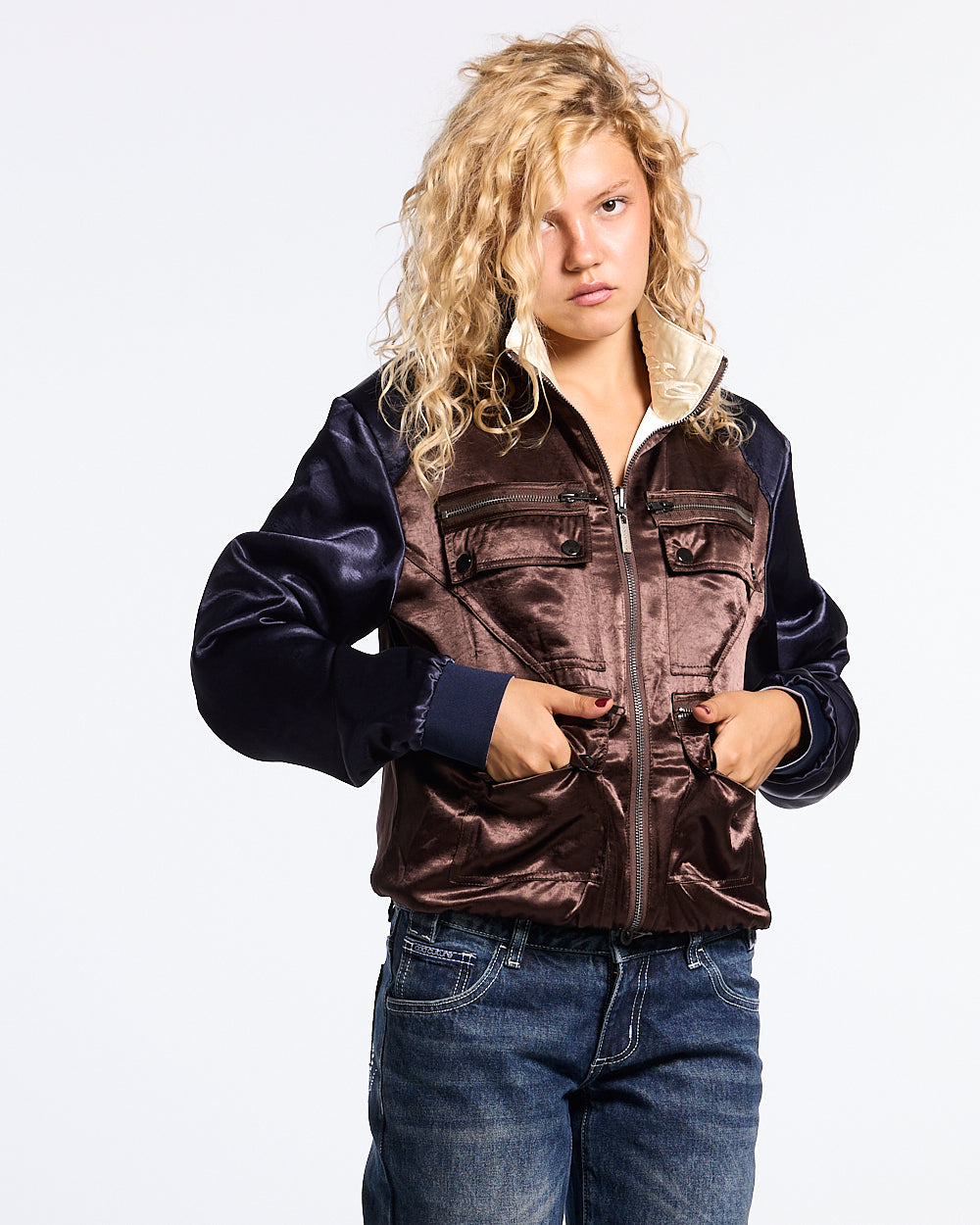 TOGGLE BOMBER WOMAN BROWN