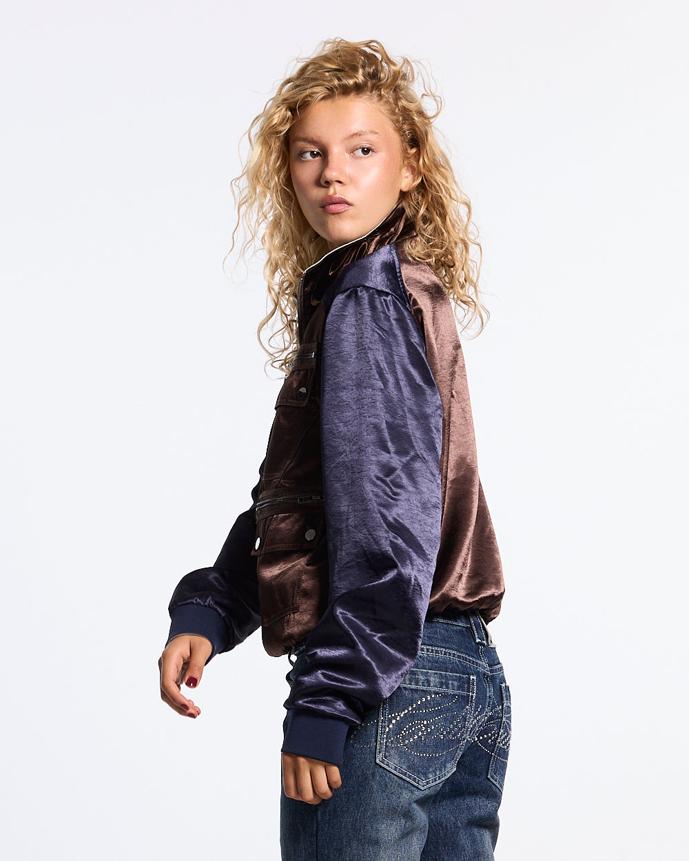 TOGGLE BOMBER WOMAN BROWN
