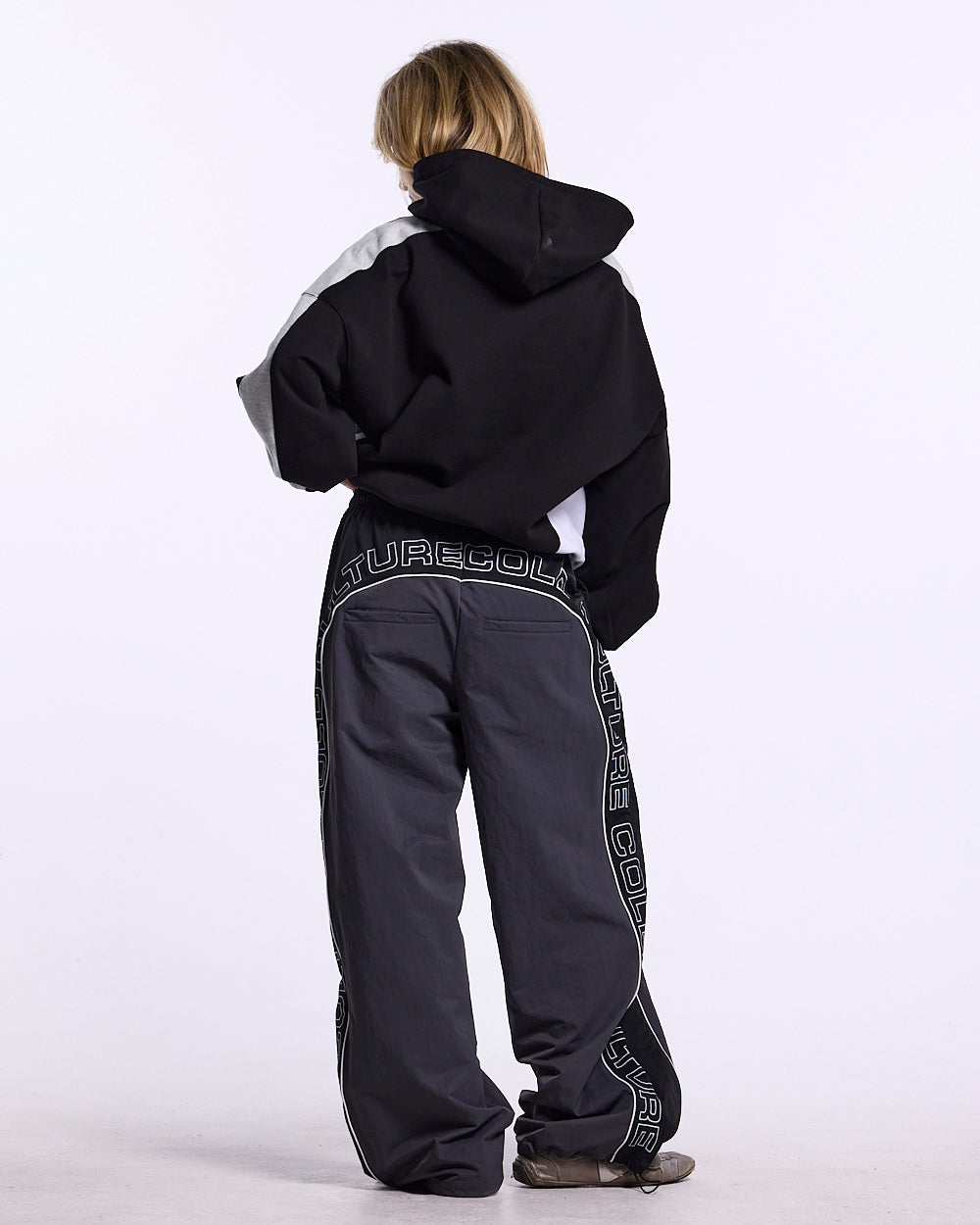 SPEED SPOKE HOODIE BLACK AND HEATHER GREY - Cold Culture #woman