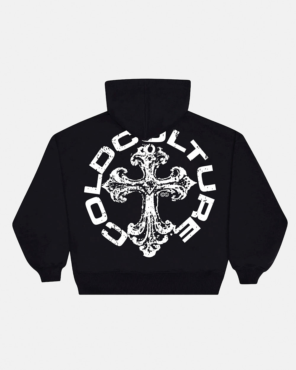 DISCHARGE HOODIE BLACK