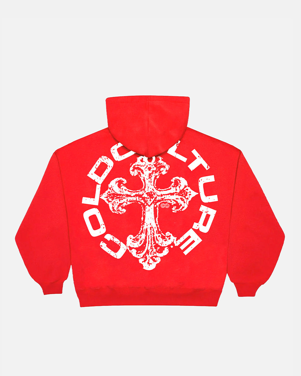 DISCHARGE HOODIE RED - Cold Culture #packshot