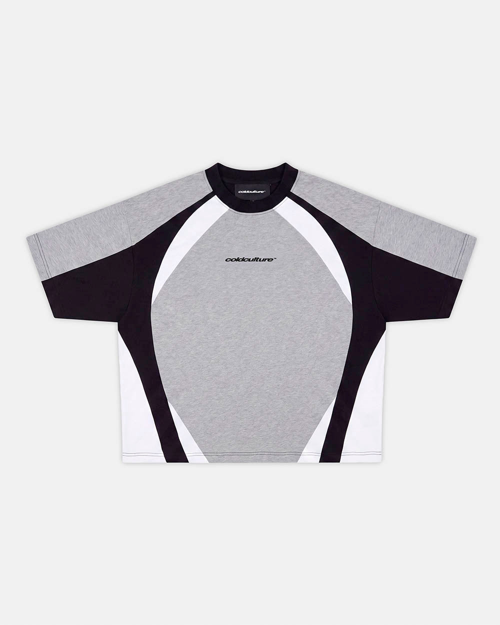 SPEED SPOKE TEE BLACK & HEATHER GREY