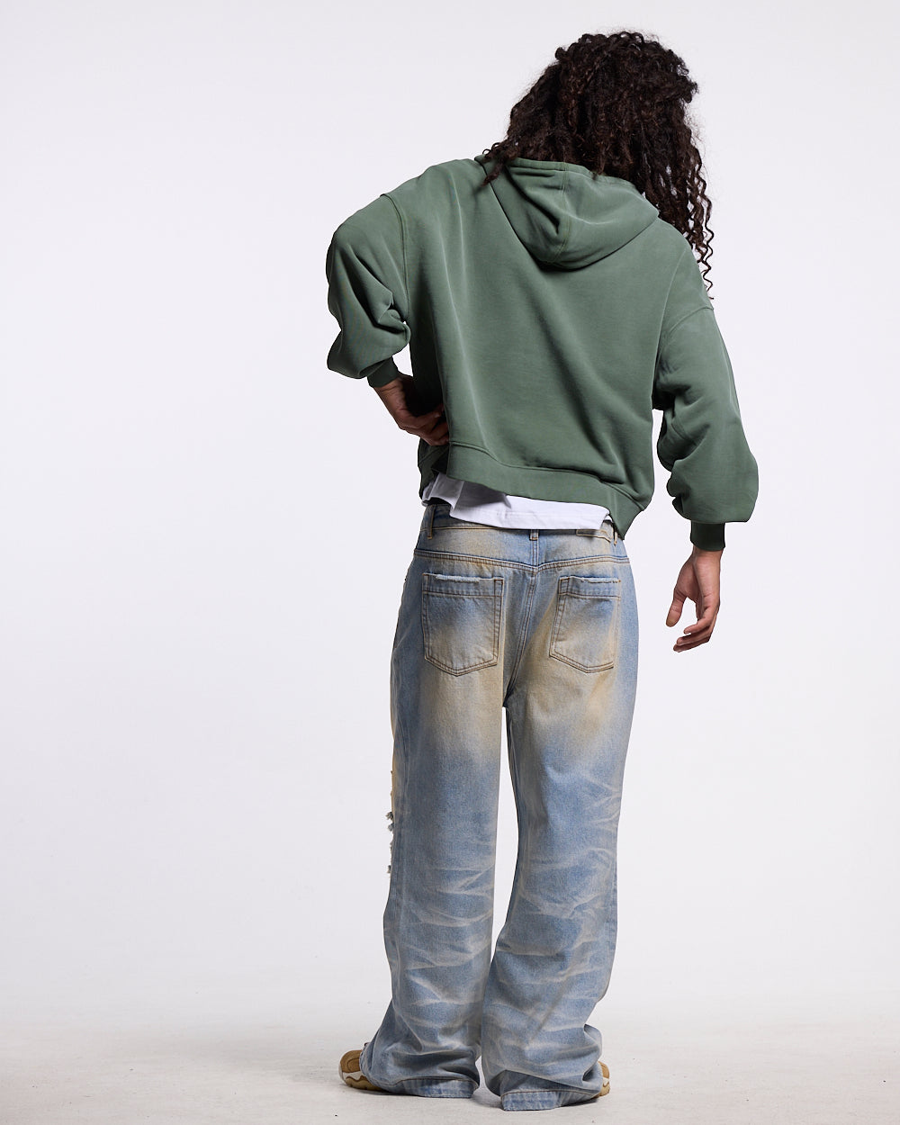 EAGLE ZIP HOODIE GREEN
