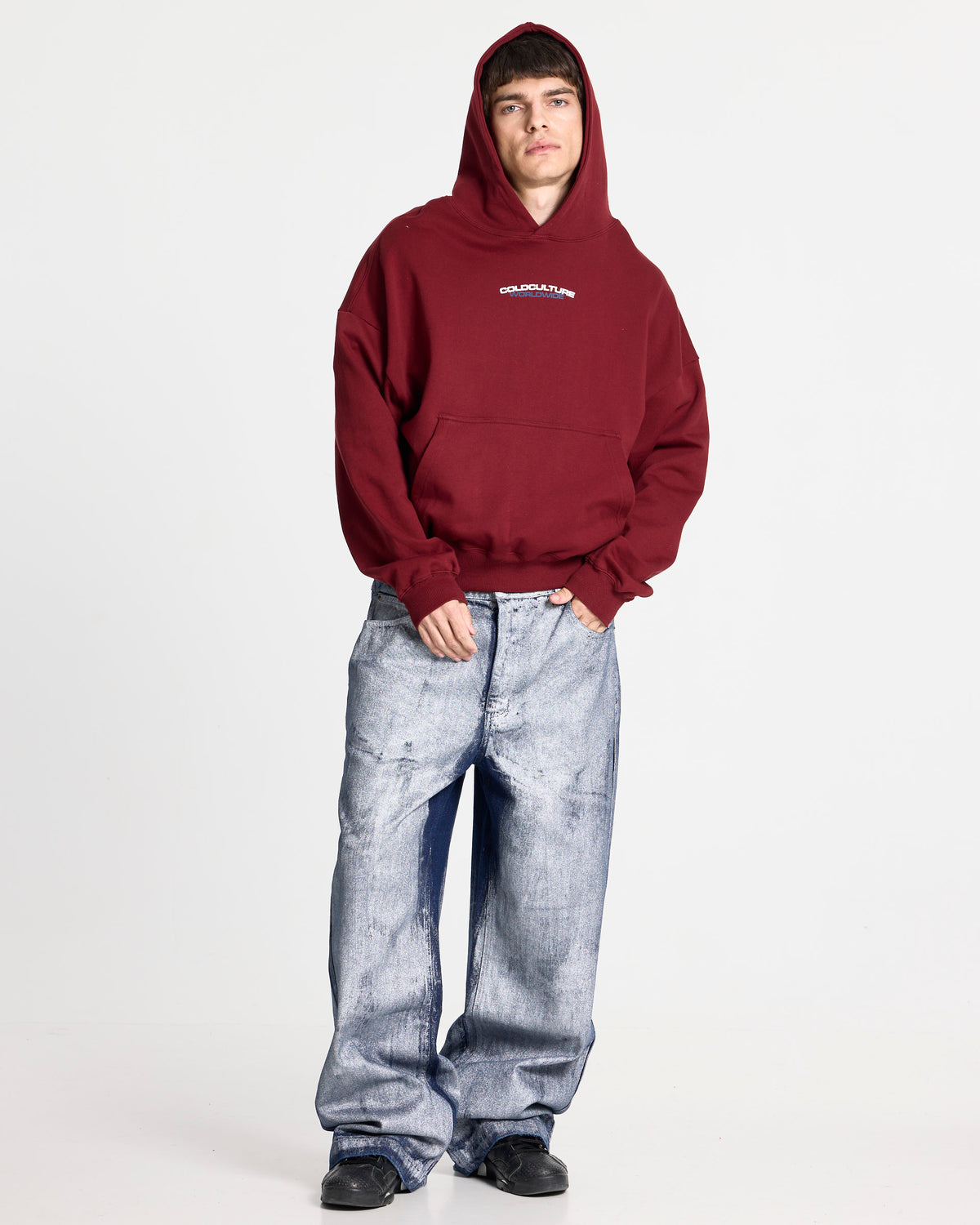 HOLESHOT HOODIE BURGUNDY - Cold Culture #man