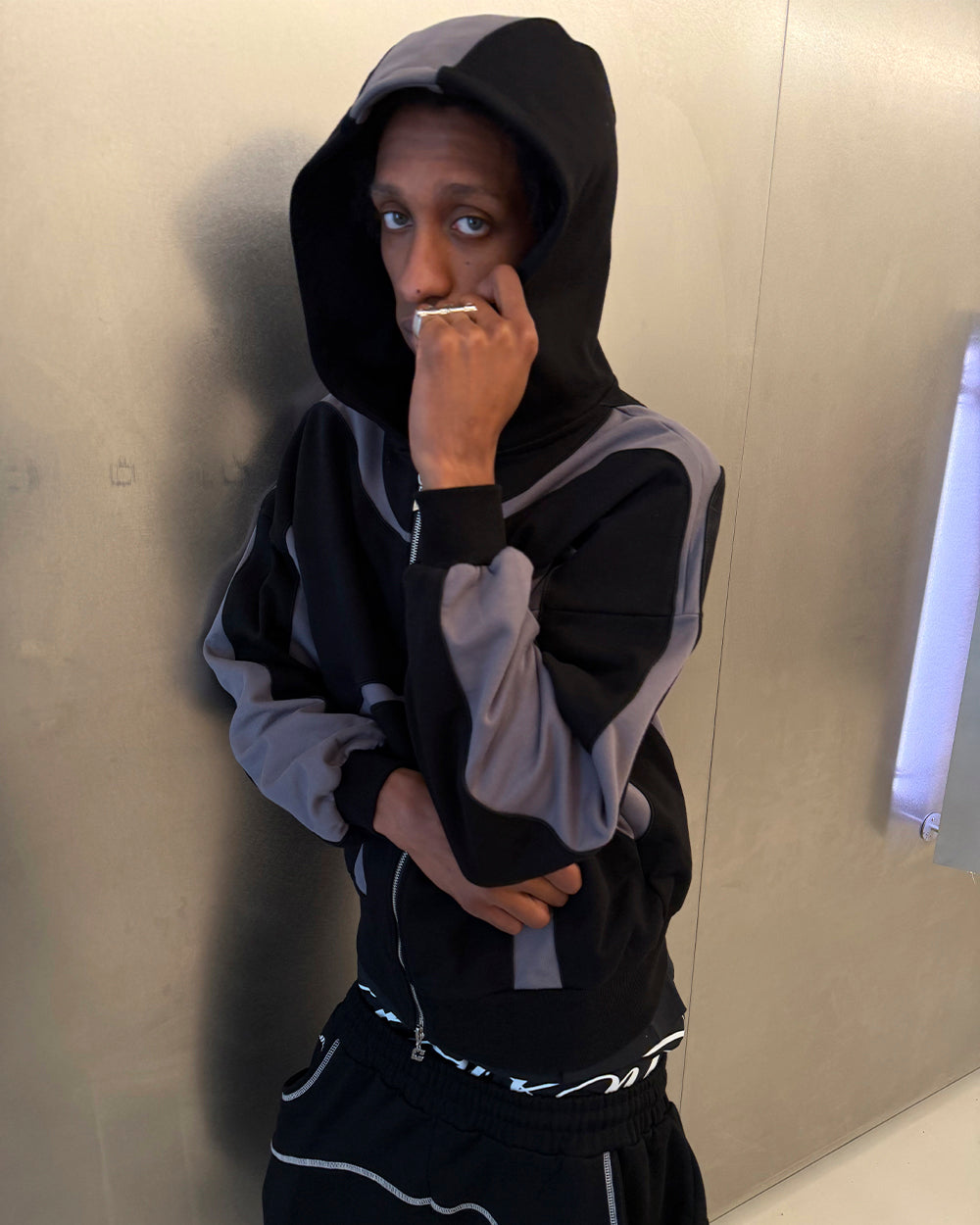 TAKE OFF FLEECE ZIP HOODIE BLACK