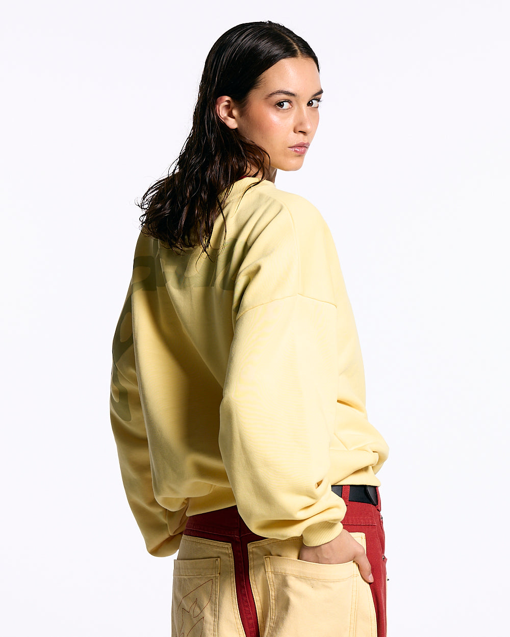 CURVED CREWNECK YELLOW