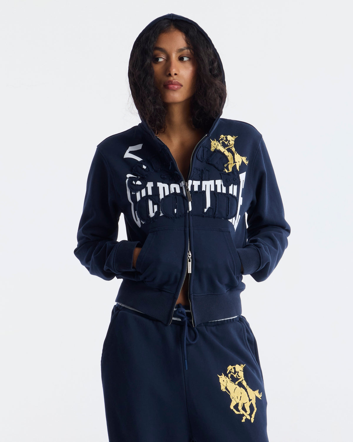 SWING ZIP HOODIE NAVY