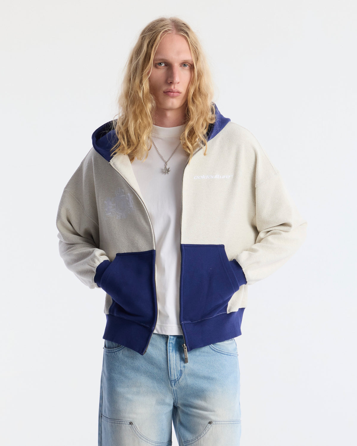 REVERSE FLEECE ZIP HOODIE HEATHER GREY - Cold Culture #man