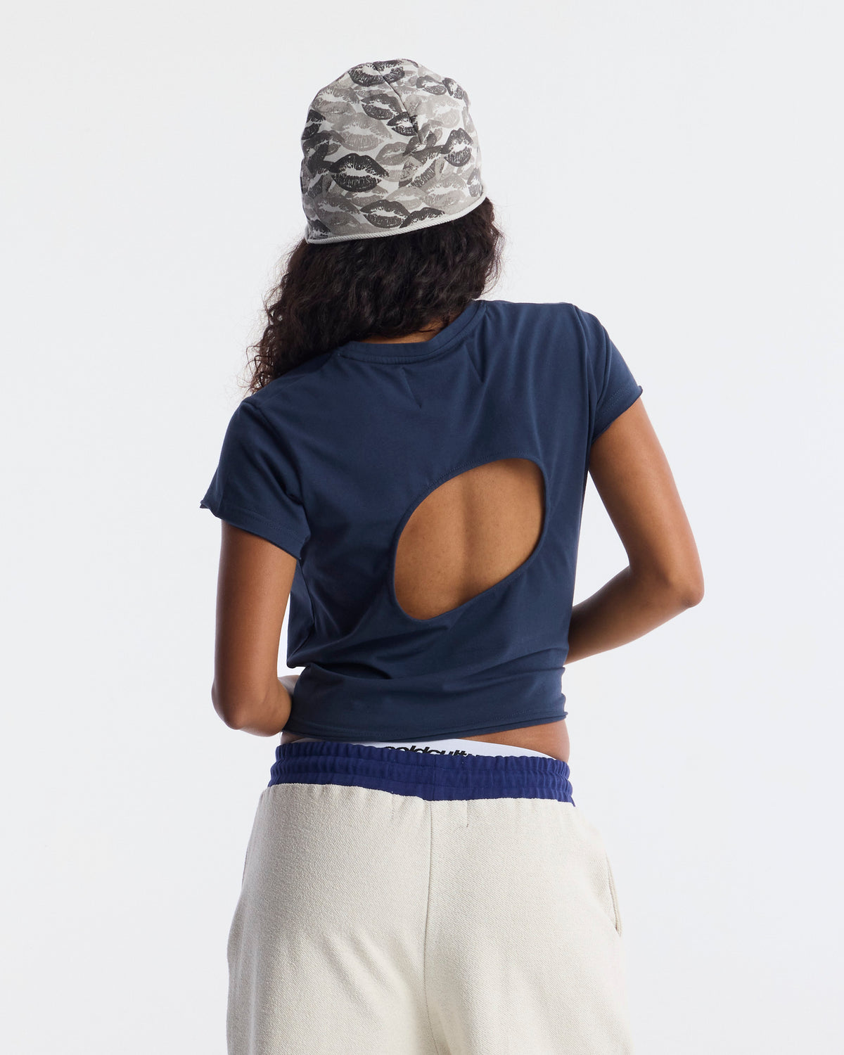 CUT-OUT BABY TEE NAVY - Cold Culture #woman