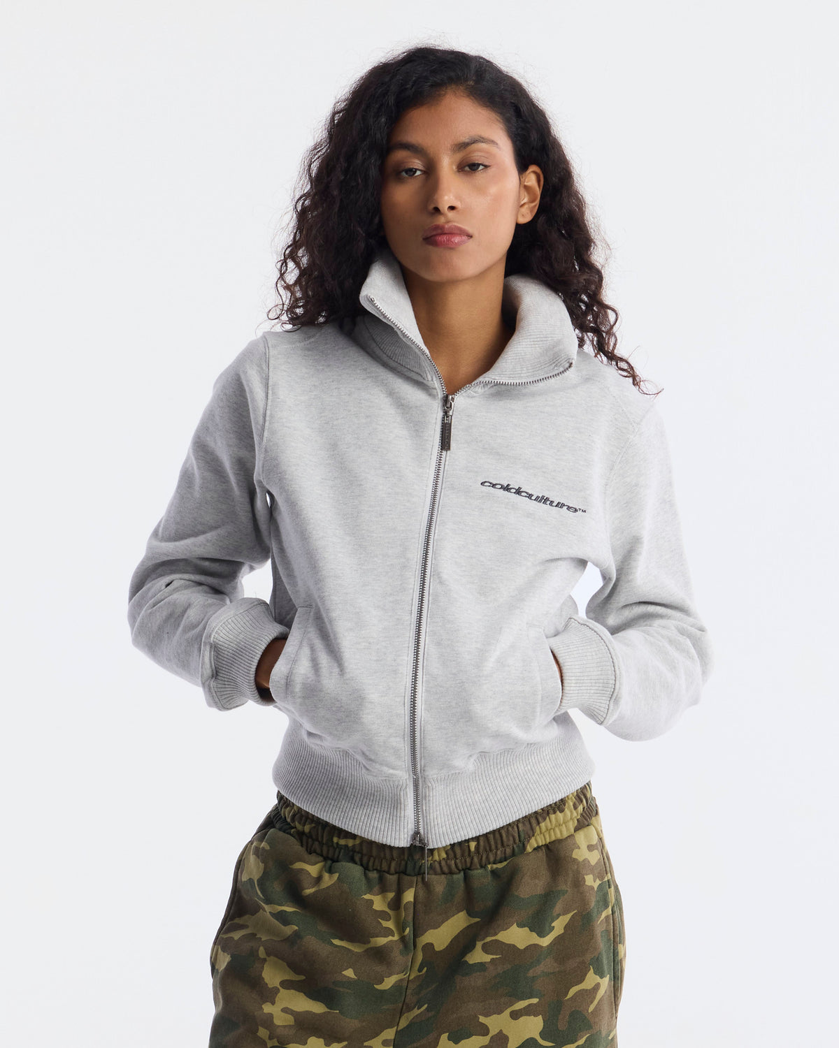 FIVE ZIP JACKET HEATHER GREY