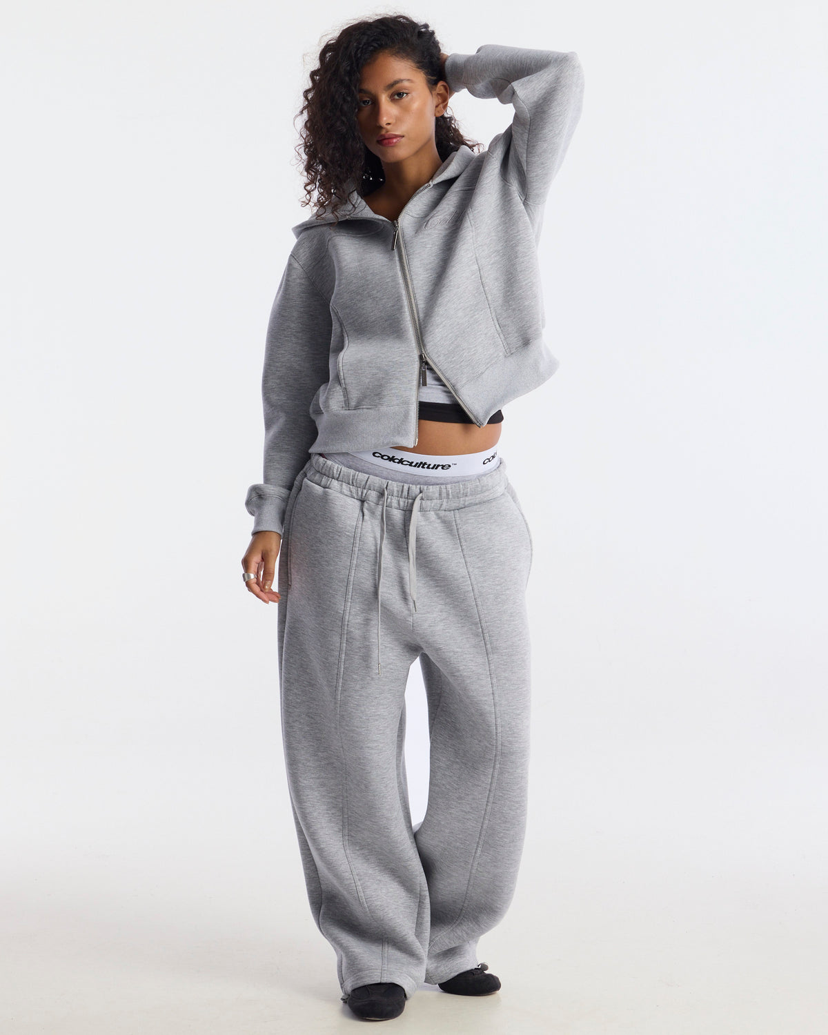 CURVE SWEATPANTS HEATHER GREY