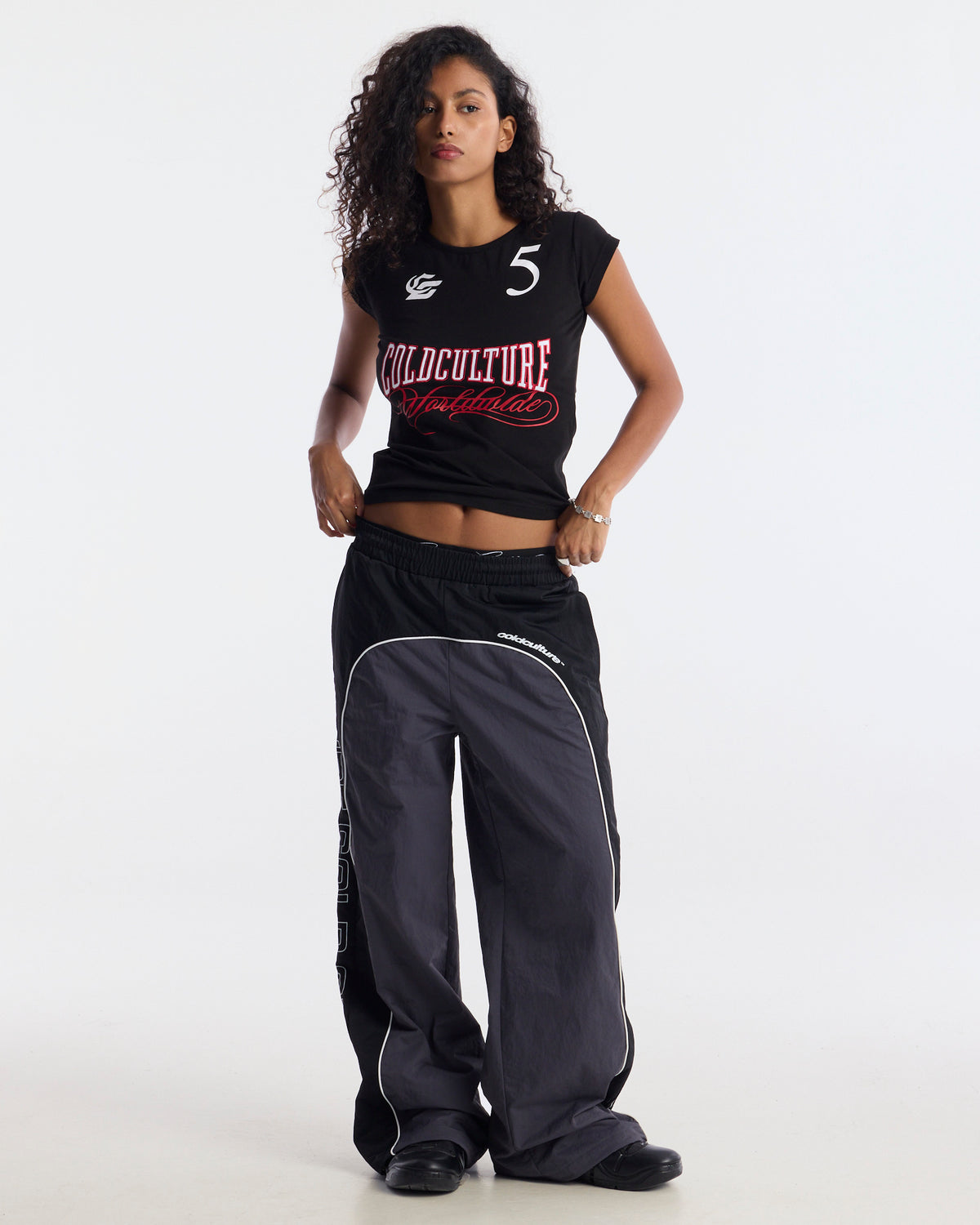 NIA SET BABY TEE BLACK - Cold Culture #woman