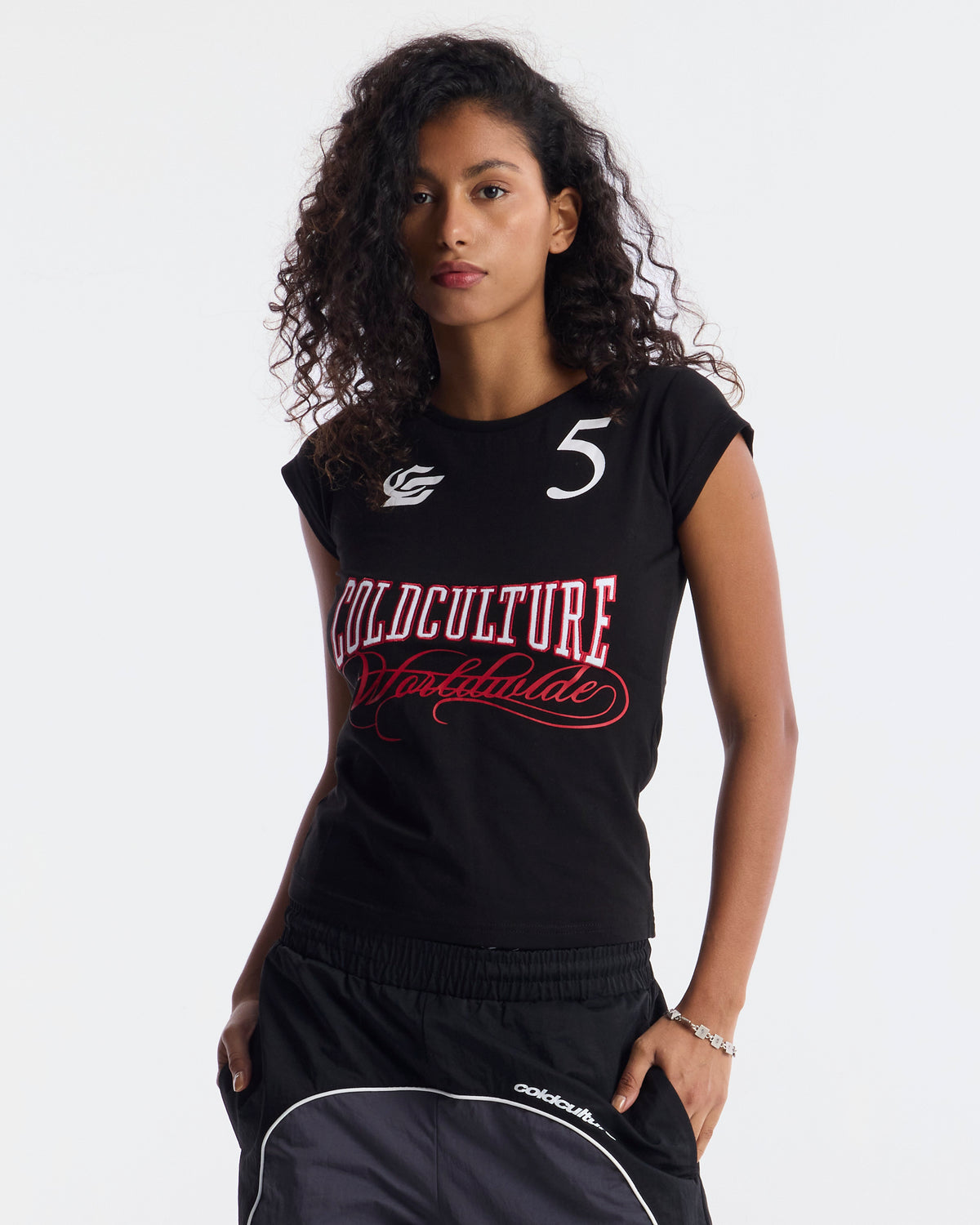 NIA SET BABY TEE BLACK - Cold Culture #woman