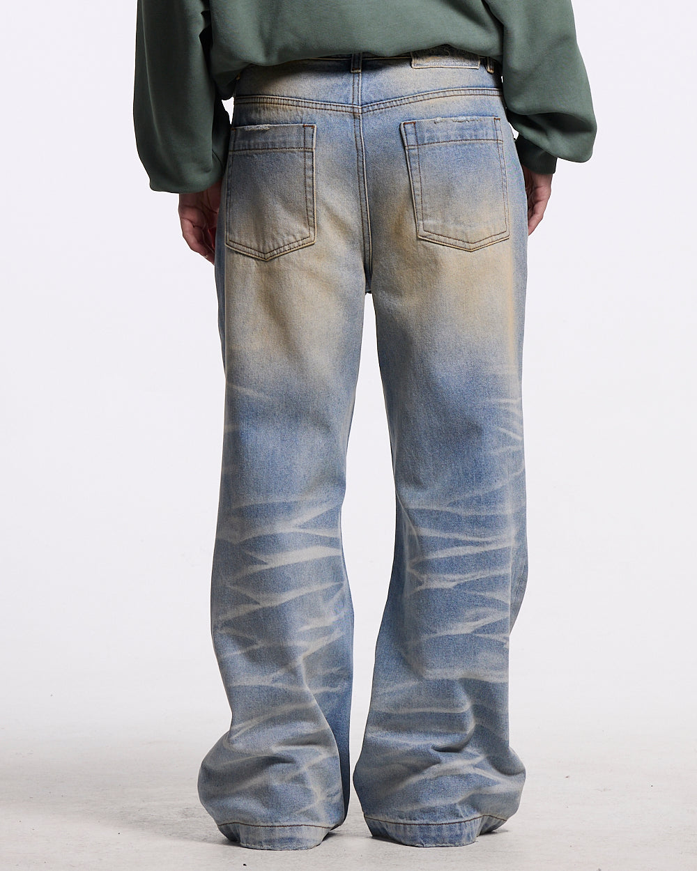 TATTERED PANTS LIGHT DENIM