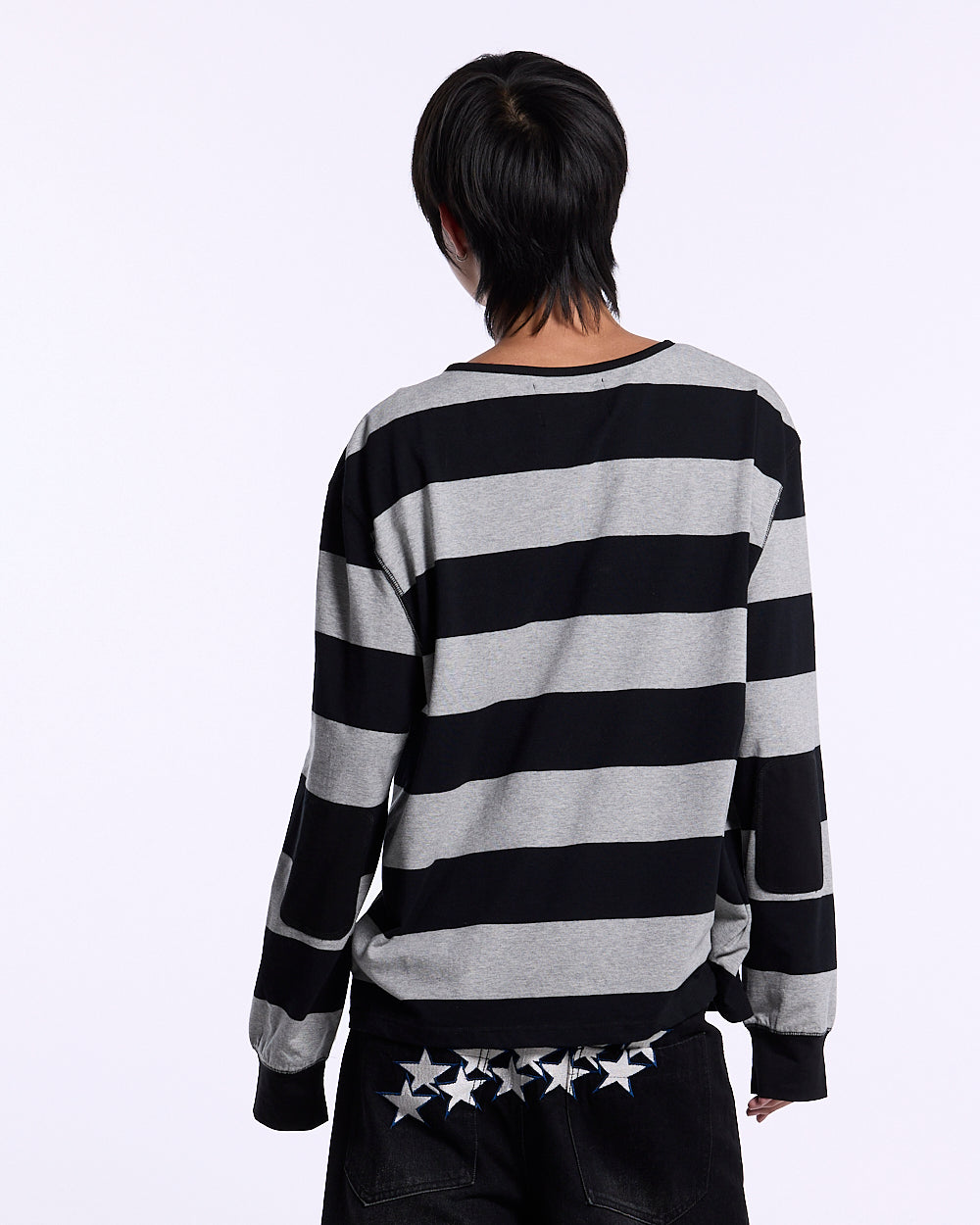 DOCKSIDE TEE GREY STRIPES