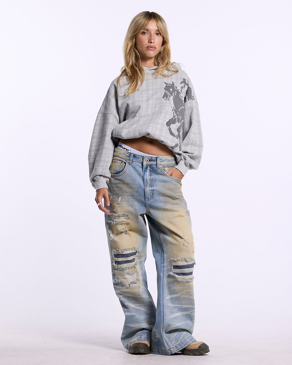 NOVEL HOODIE HEATHER GREY - Cold Culture #woman