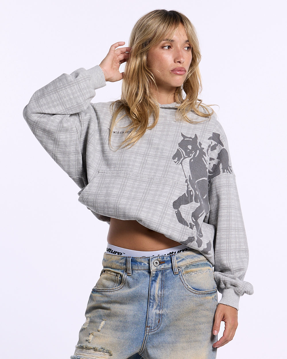 NOVEL HOODIE HEATHER GREY - Cold Culture #woman