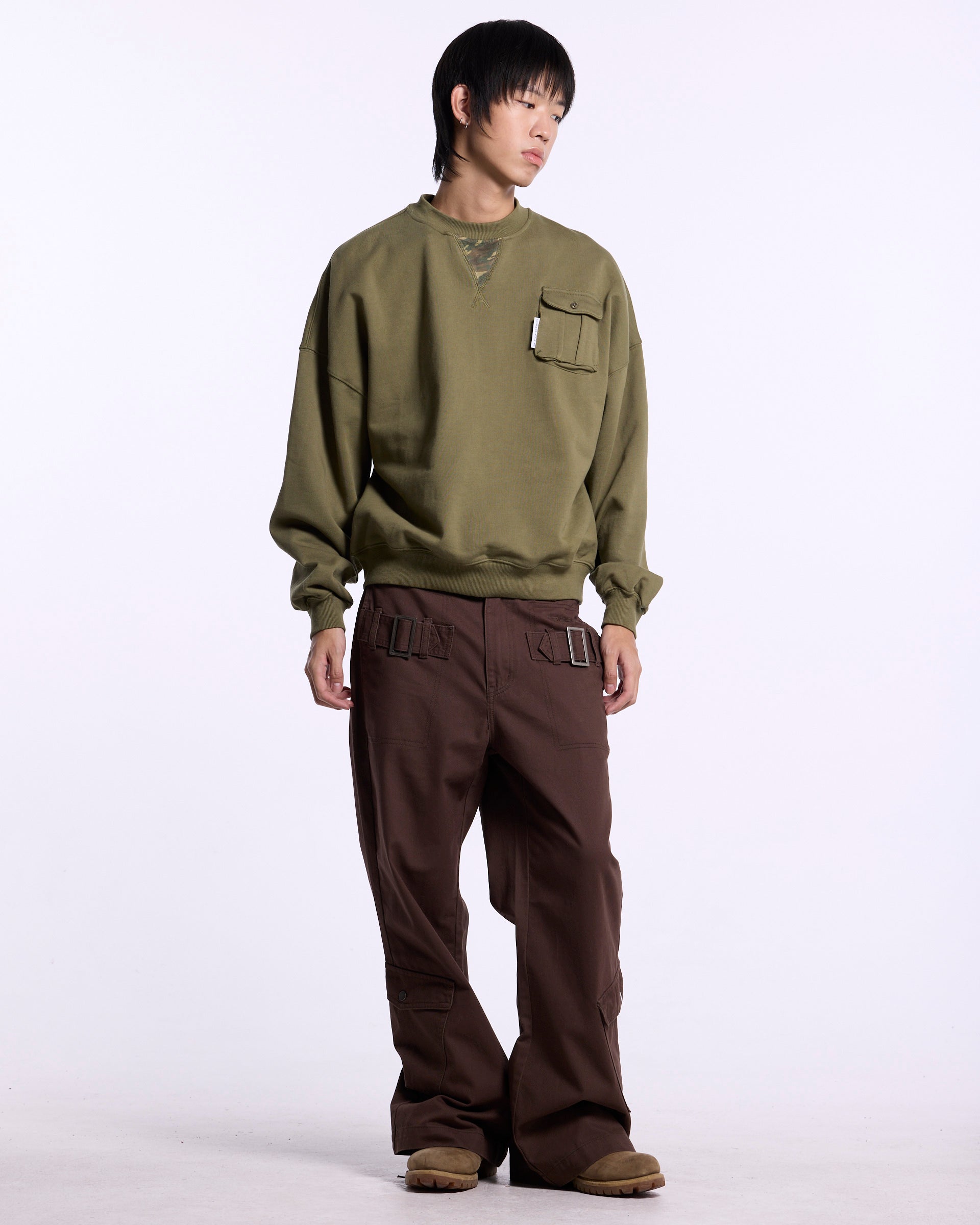 AUTHORITY CREWNECK MILITAR GREEN